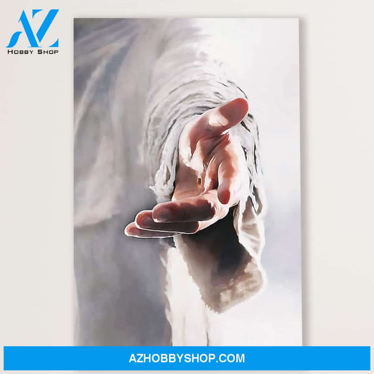 Jesus Canvas Give Me Your Hand, Christian God Wall Art Home Decor
