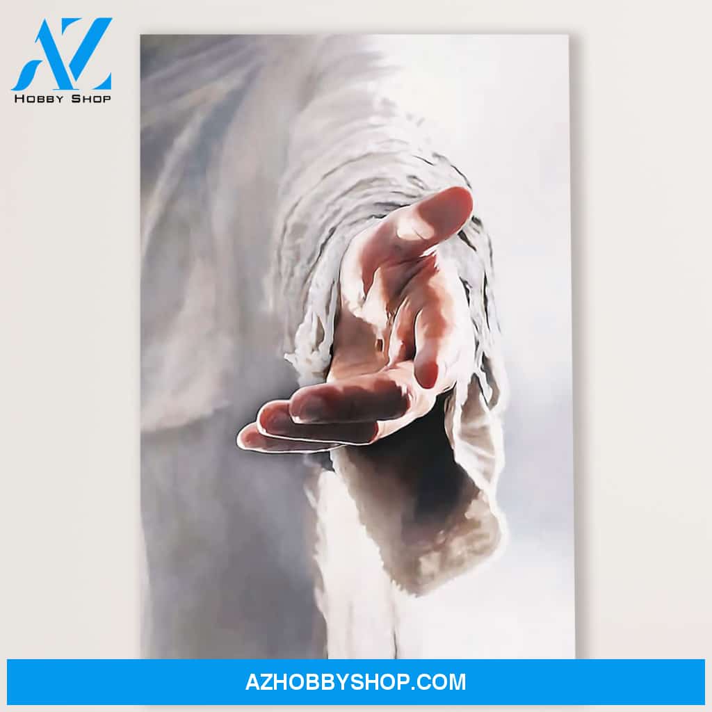 Jesus Canvas Give Me Your Hand, Christian God Wall Art Home Decor