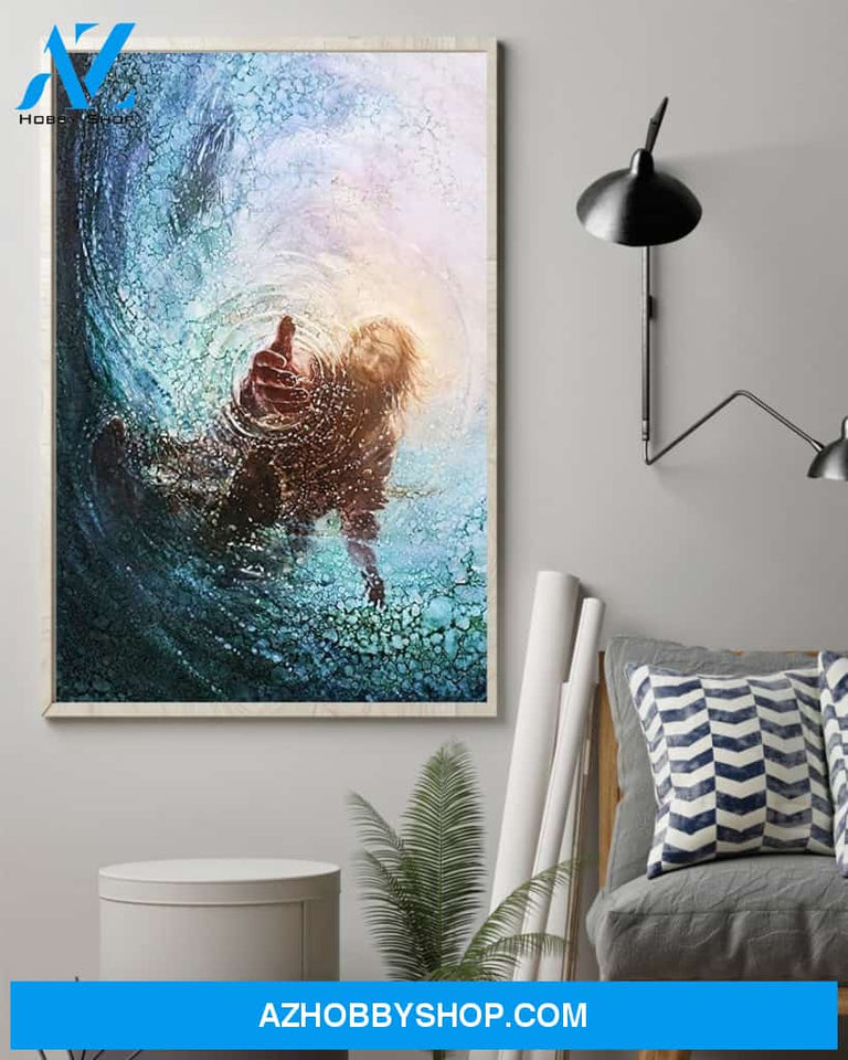 Jesus Canvas Give Me Your Hand, Christian God Wall Art Home Decor