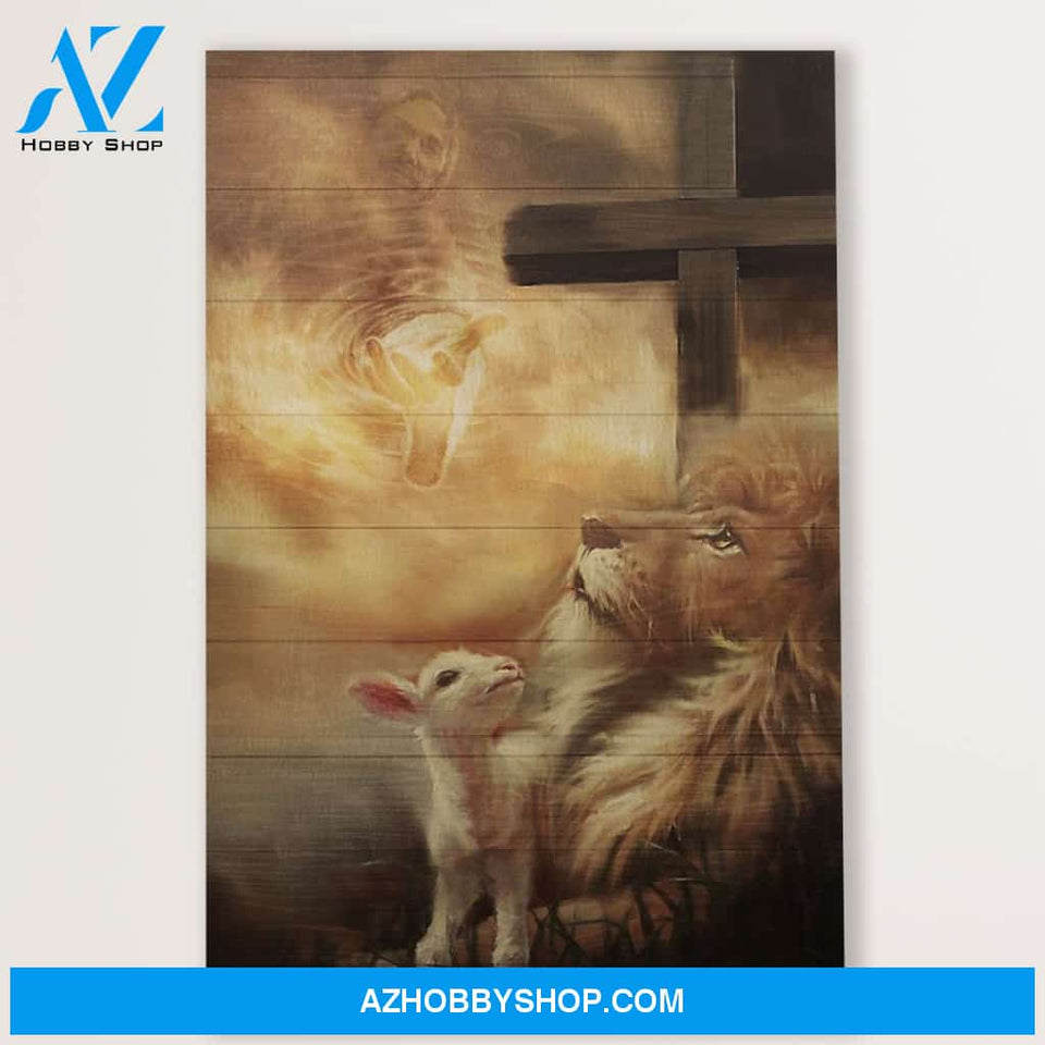 Jesus Canvas Give Me Your Hand Lion, Christian God Wall Art Home Decor