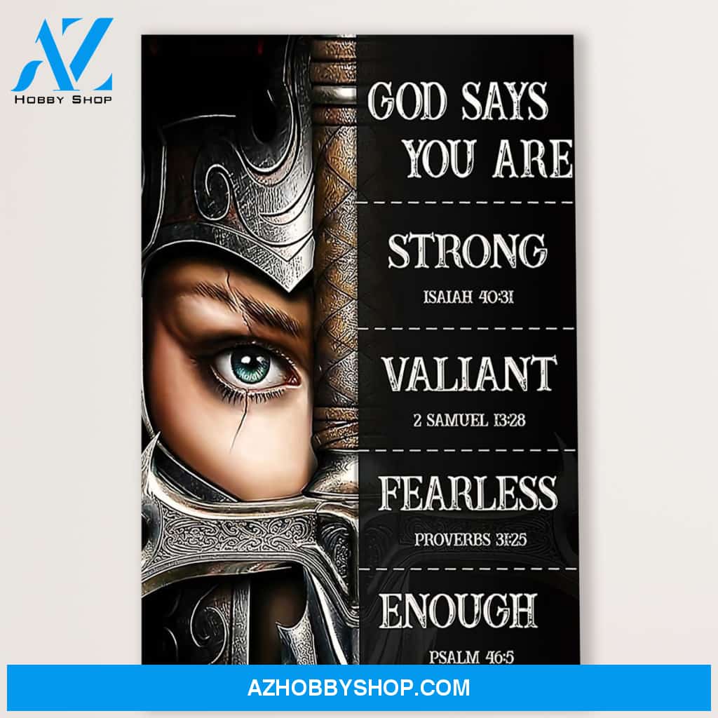 Jesus Canvas God Says You Are, Christian God Wall Art Home Decor