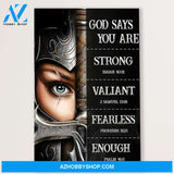 Jesus Canvas God Says You Are, Christian God Wall Art Home Decor