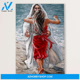 Jesus Canvas Jesus Hugging Child, Christian God Wall Art Home Decor