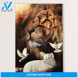 Jesus Canvas Lion, Bird, Christian God Wall Art Home Decor