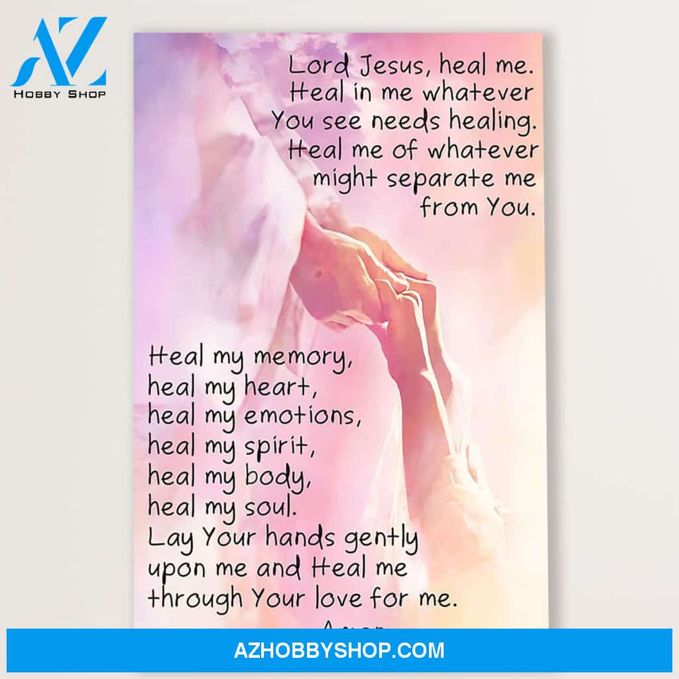 Jesus Canvas Lord Jesus, Heal Me, Christian God Wall Art Home Decor