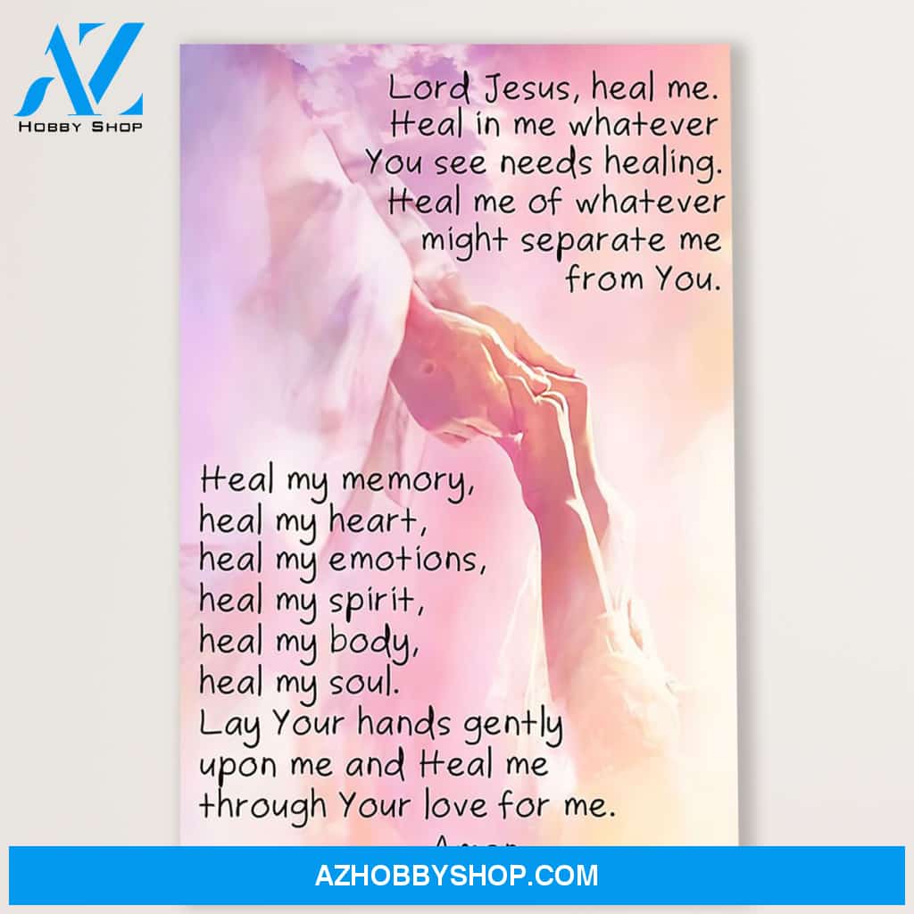 Jesus Canvas Lord Jesus, Heal Me, Christian God Wall Art Home Decor