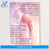 Jesus Canvas Lord Jesus, Heal Me, Christian God Wall Art Home Decor
