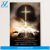 Jesus Canvas Never Give Up Hope, Christian God Wall Art Home Decor