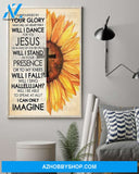Jesus Canvas Never Give Up Hope, Christian God Wall Art Home Decor