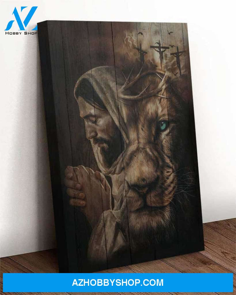 Jesus Canvas, Poster | Jesus And Lion Canvas | God Canvas Poster | Wall Décor | Birthday