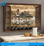 Landscape God Canvas Wall Art - Jesus Canvas Wall Art - Amazing chicken - God says you are Canvas