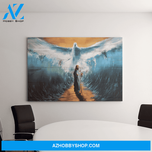 Landscape God Canvas Wall Art - Jesus Canvas Wall Art - Jesus and beautiful dove Canvas