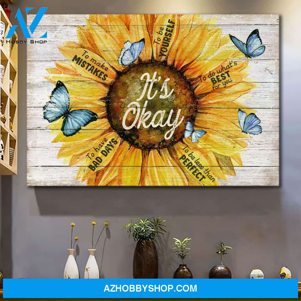 Landscape God Canvas Wall Art - Jesus Canvas Wall Art - Jesus and butterfly - Its okay to be yourself Canvas