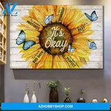 Landscape God Canvas Wall Art - Jesus Canvas Wall Art - Jesus and butterfly - Its okay to be yourself Canvas