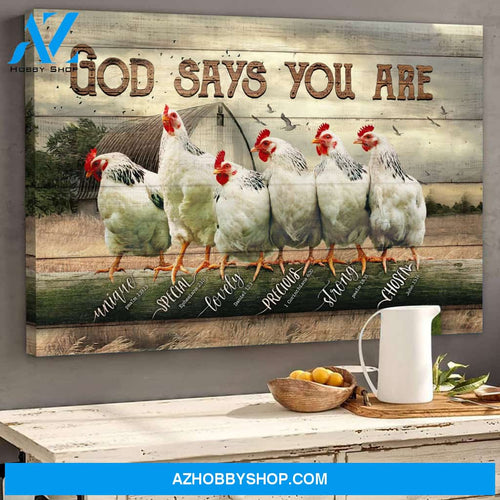 Landscape God Canvas Wall Art - Jesus Canvas Wall Art - Jesus and Chicken - God says you are Canvas