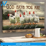 Landscape God Canvas Wall Art - Jesus Canvas Wall Art - Jesus and Chicken - God says you are Canvas