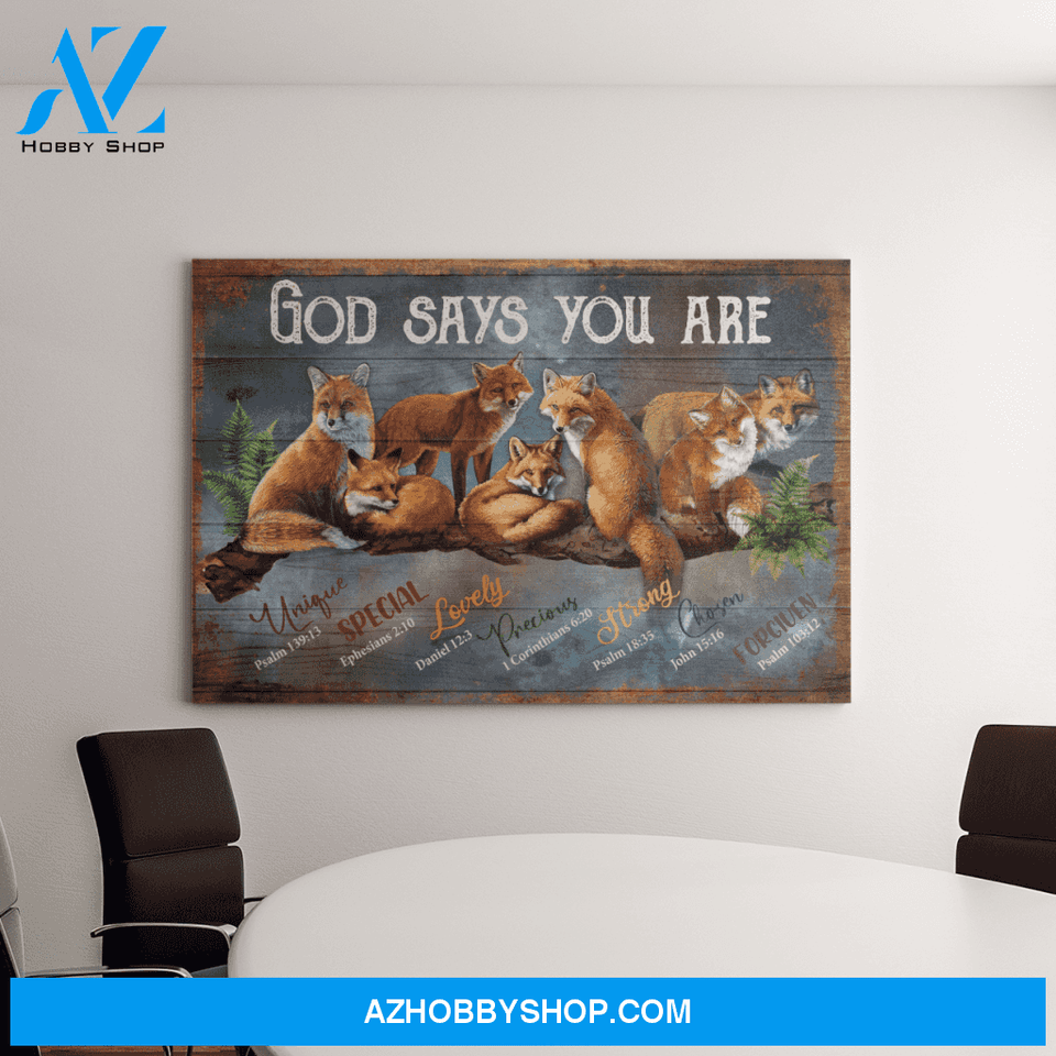 Landscape God Canvas Wall Art - Jesus Canvas Wall Art - Jesus and Fox- God says you are Canvas
