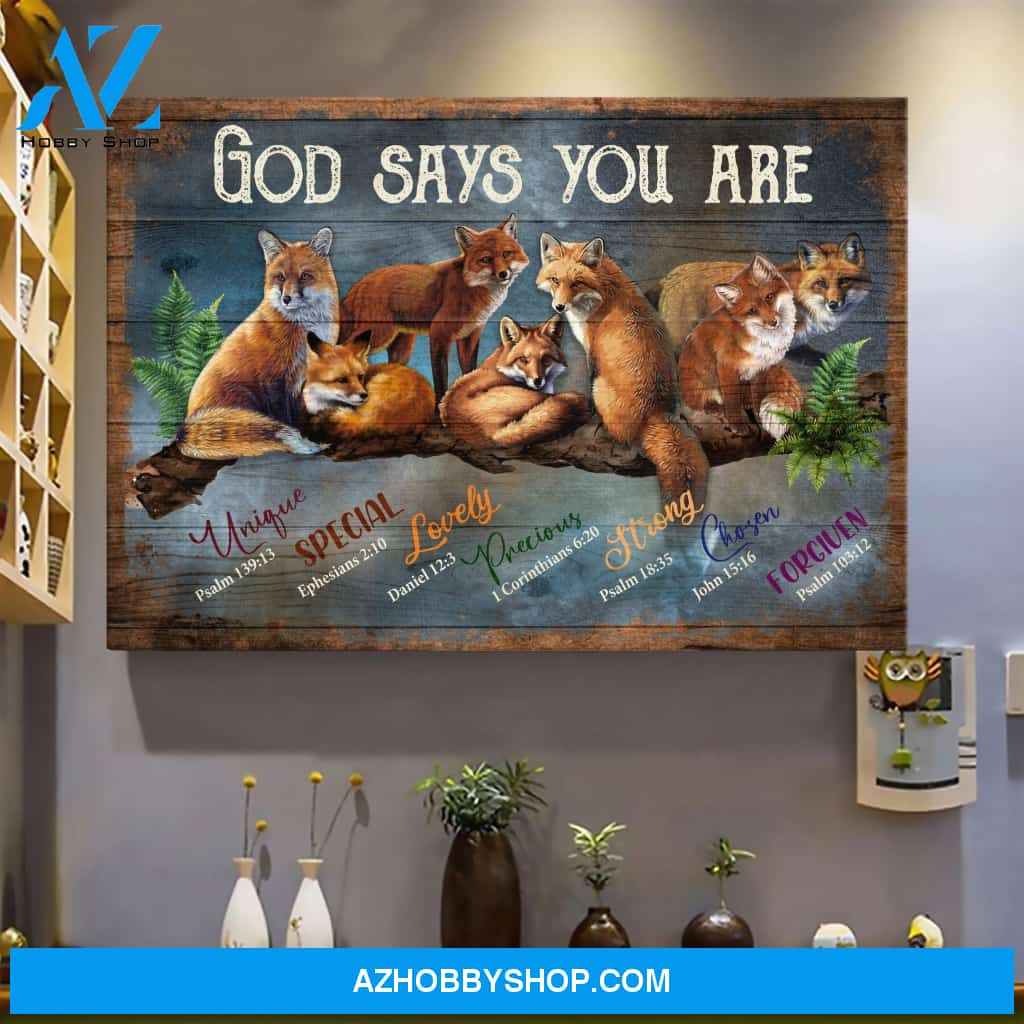 Landscape God Canvas Wall Art - Jesus Canvas Wall Art - Jesus and Fox- God says you are Canvas