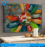 Landscape God Canvas Wall Art - Jesus Canvas Wall Art - Jesus and Hippie - God says you are Canvas