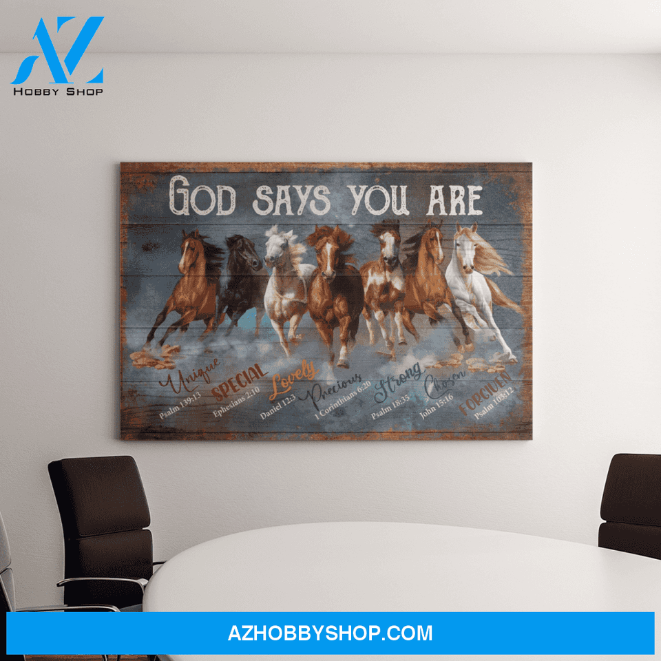 Landscape God Canvas Wall Art - Jesus Canvas Wall Art - Jesus and horse - God says you are Canvas
