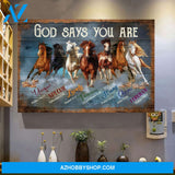 Landscape God Canvas Wall Art - Jesus Canvas Wall Art - Jesus and horse - God says you are Canvas
