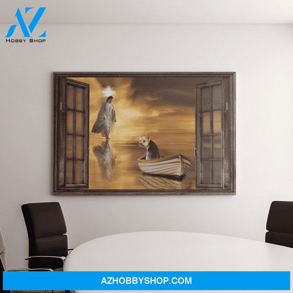 Landscape God Canvas Wall Art - Jesus Canvas Wall Art - Jesus and Yorkshire - Through the windows Canvas