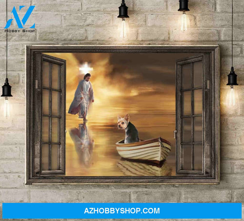Landscape God Canvas Wall Art - Jesus Canvas Wall Art - Jesus and Yorkshire - Through the windows Canvas