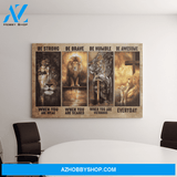 Landscape God Canvas Wall Art - Jesus Canvas Wall Art - Jesus - Be strong brave humble and awesome everyday 2 Canvas