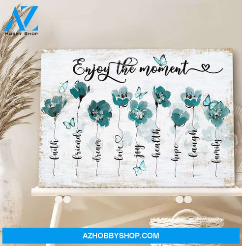 Landscape God Canvas Wall Art - Jesus Canvas Wall Art - Butterfly - Enjoy the moment Canvas