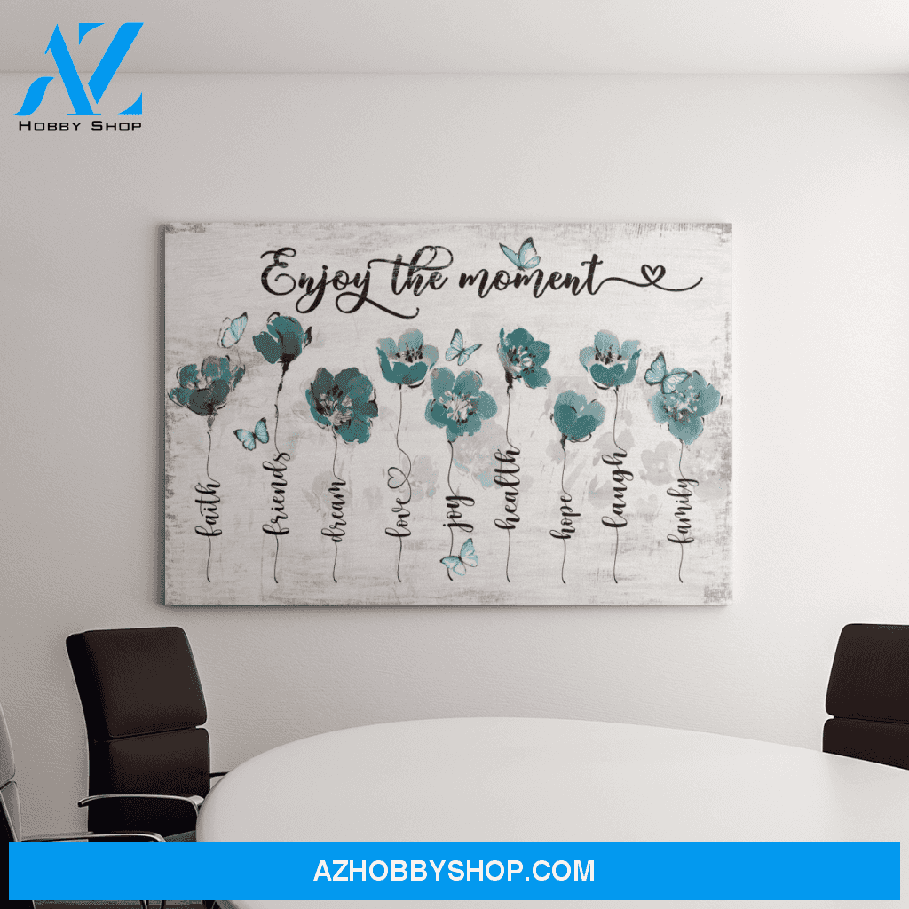 Landscape God Canvas Wall Art - Jesus Canvas Wall Art - Butterfly - Enjoy the moment Canvas