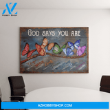 Landscape God Canvas Wall Art - Jesus Canvas Wall Art - Butterfly - God says you are Amazing Canvas