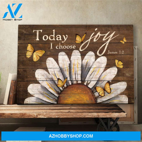 Landscape God Canvas Wall Art - Jesus Canvas Wall Art - Butterfly - Today I choose Joy 6 Canvas