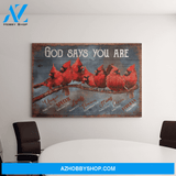 Landscape God Canvas Wall Art - Jesus Canvas Wall Art - Cardinal - God says you are Canvas