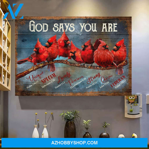 Landscape God Canvas Wall Art - Jesus Canvas Wall Art - Cardinal - God says you are Canvas