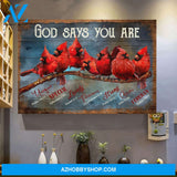 Landscape God Canvas Wall Art - Jesus Canvas Wall Art - Cardinal - God says you are Canvas