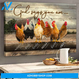 Landscape God Canvas Wall Art - Jesus Canvas Wall Art - Chicken - God says you are 4 Canvas