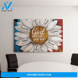 Landscape God Canvas Wall Art - Jesus Canvas Wall Art - Colorful Daisy - God says you are Canvas