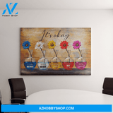 Landscape God Canvas Wall Art - Jesus Canvas Wall Art - Colorful Daisy - Its okay to be yourself Canvas