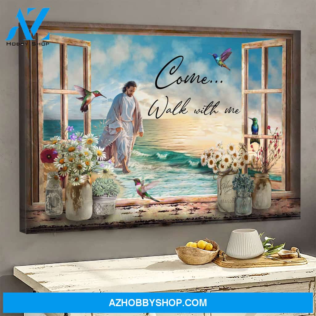 Landscape God Canvas Wall Art - Jesus Canvas Wall Art - Jesus - Come walk with me Canvas