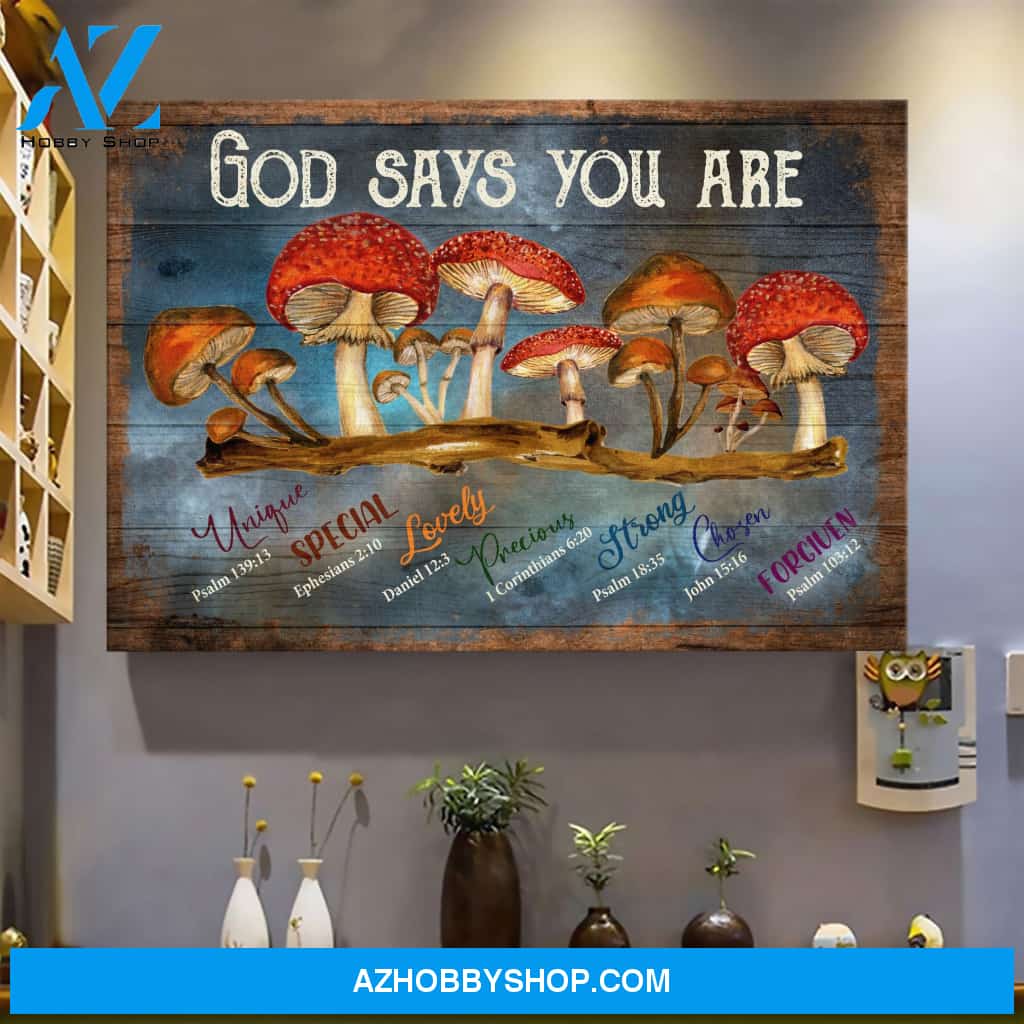 Landscape God Canvas Wall Art - Jesus Canvas Wall Art - Copy of Mushroom - God says you are Canvas
