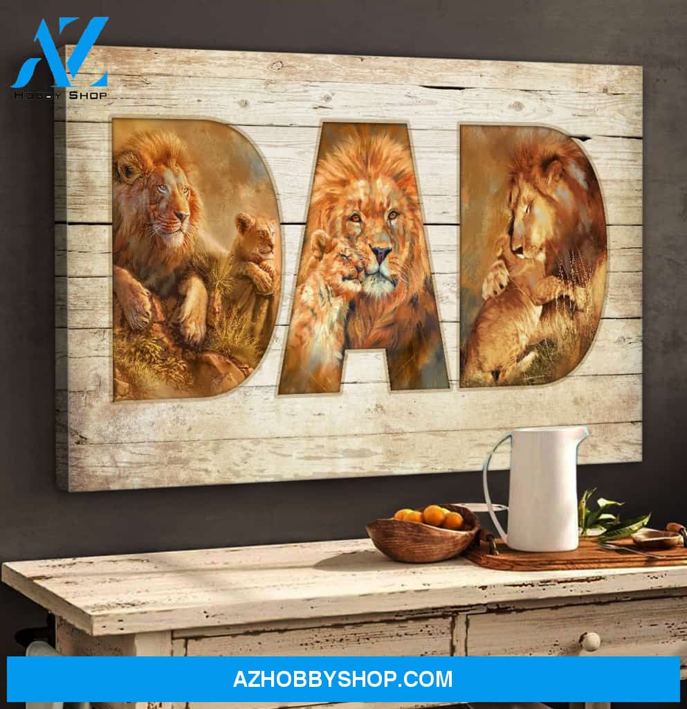 Landscape God Canvas Wall Art - Jesus Canvas Wall Art - Dad - Awesome lion Canvas