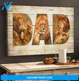 Landscape God Canvas Wall Art - Jesus Canvas Wall Art - Dad - Awesome lion Canvas