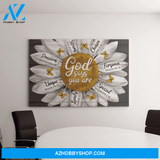 Landscape God Canvas Wall Art - Jesus Canvas Wall Art - Daisy - God says you are with butterfly Canvas
