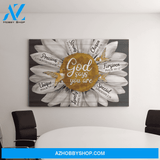 Landscape God Canvas Wall Art - Jesus Canvas Wall Art - Daisy - God says you are with hummingbird Canvas