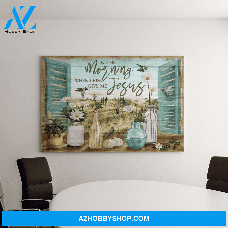 Landscape God Canvas Wall Art - Jesus Canvas Wall Art - Daisy - In the morning when I rise Canvas