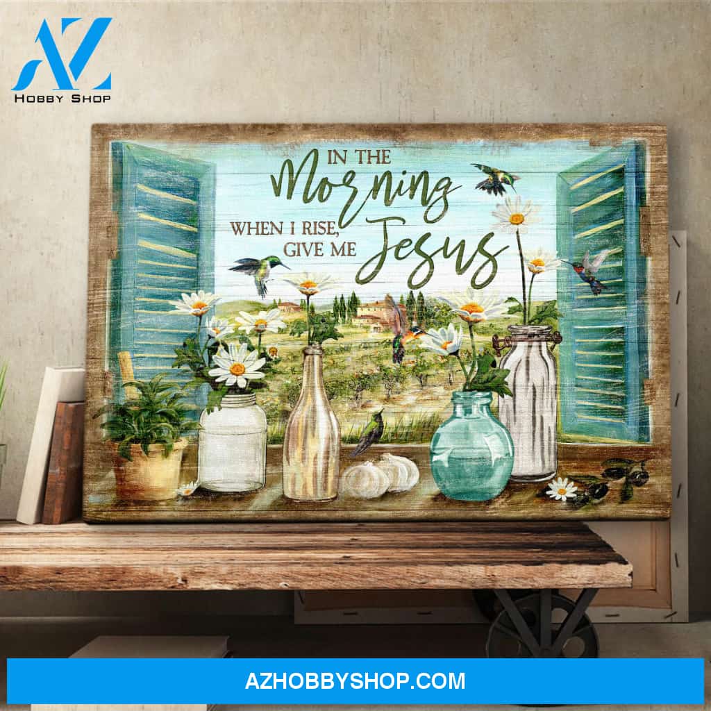 Landscape God Canvas Wall Art - Jesus Canvas Wall Art - Daisy - In the morning when I rise Canvas
