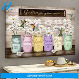 Landscape God Canvas Wall Art - Jesus Canvas Wall Art - Daisy Jar Vase - God says you are Canvas