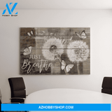 Landscape God Canvas Wall Art - Jesus Canvas Wall Art - Dandelion and butterfly - Just breathe Canvas