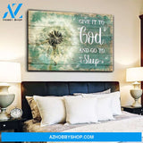 Landscape God Canvas Wall Art - Jesus Canvas Wall Art - Dandelion - Give it to God and go to sleep Canvas