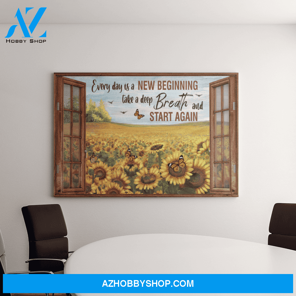 Landscape God Canvas Wall Art - Jesus Canvas Wall Art - Every day is a new beginning Canvas